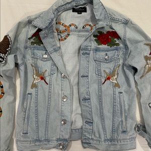 Pacsun Jean Jacket w/ animal patches